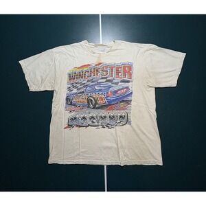 Vintage Winchester 400 Race T Shirt Men's XL White 2002‎ Double Sided Race Tee